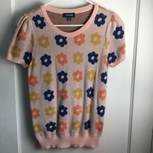 ModCloth floral short sleeve sweater